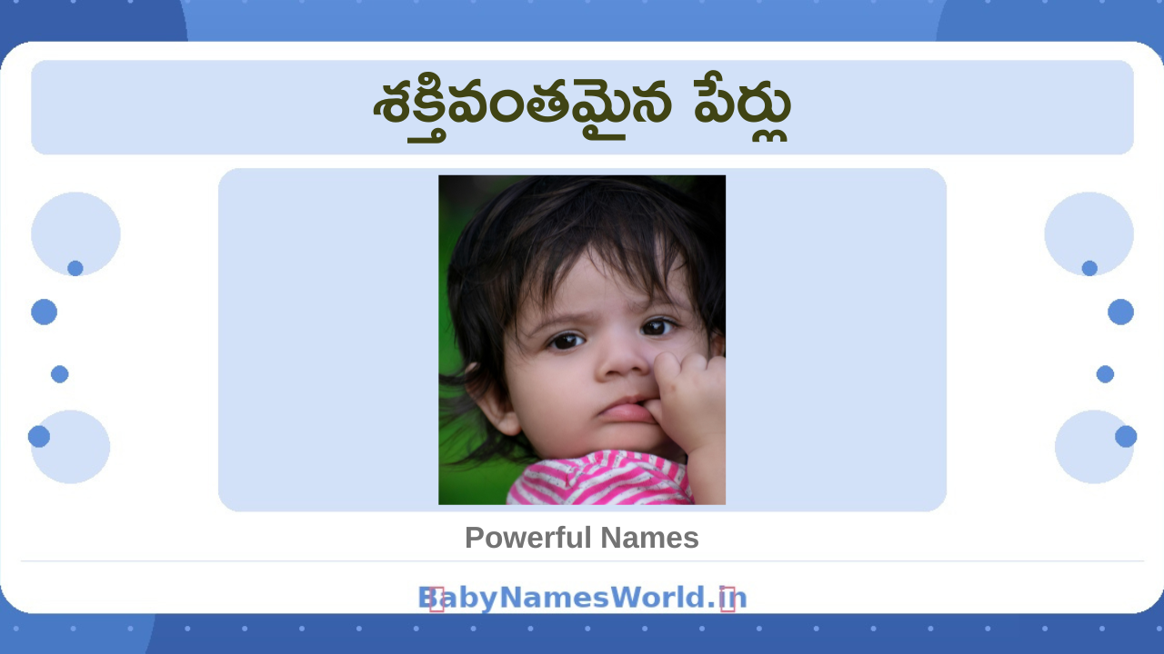 Powerful Telugu Baby Names